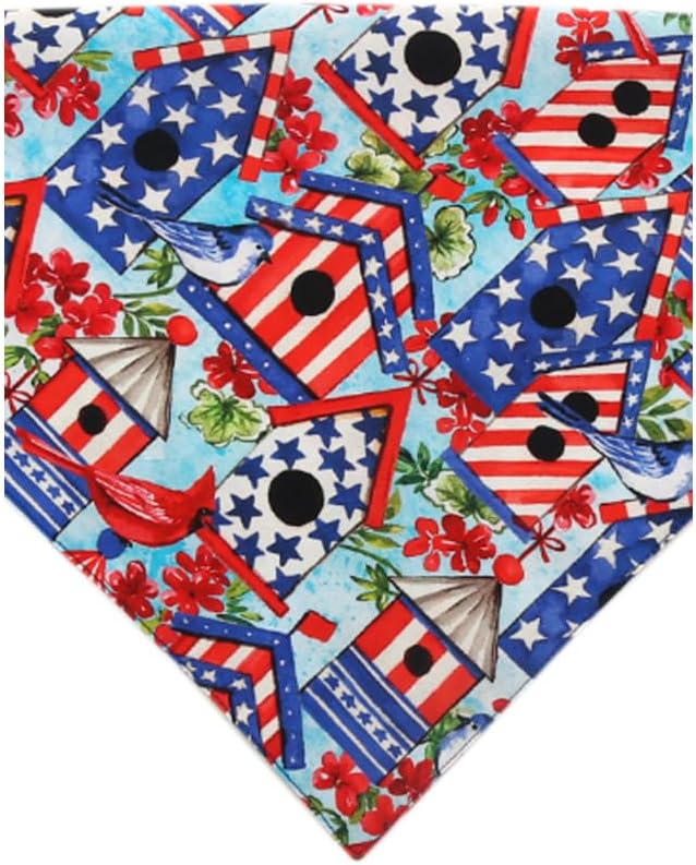 American Flag Dog Bandana 6th of July Pet Clothes Patriotic Reversible Triangle Bibs Scarf Accessories for Cats Animals