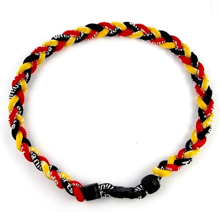 MapofBeauty 18 Inch Sport Three Colors Three Braided Rope Tornado Necklace