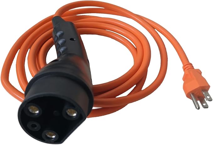 JOEEGO Charging Power Cord Assembly Compatible with Evolution EV Golf Carts, UL Listed, Replaces OEM# 2.04.0620 (Orange 10ft)