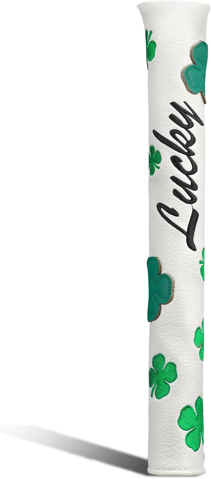 Craftsman Golf Green Lucky Clover Driver Wood Hybrid Headcover Blade Mallet Putter Cover for Scotty Cameron Taylormade Odyssey Also for Custom Version with Your Name Stitched