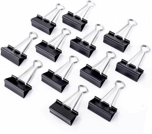 100 Pack Medium Binder Clips, Standard 32mm/1.25 in Binder, Durable Medium by Ymkf+Sqqr