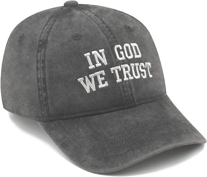 Faith Christian Patriotic Embroidered Baseball Cap, Vintage Cotton Dad Hat for Men Women, Birthday