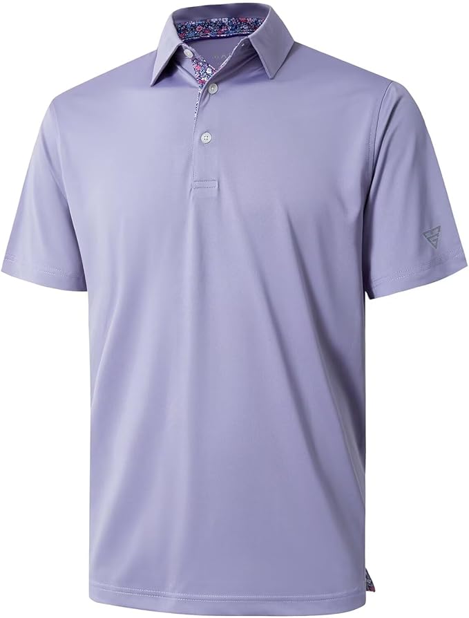 Mens Polo Shirts Short and Long Sleeve Casual Solid Stylish Dry Fit Performance Designed Collared Golf Polo Shirts for Men