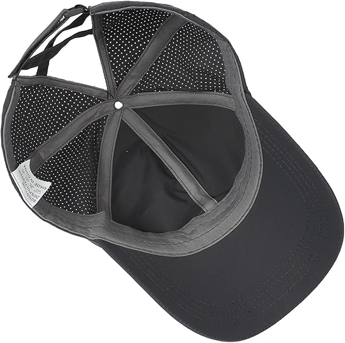 HGGE Womens Criss Cross Ponytail Baseball Cap Adjustable High Messy Bun Ponycap Quick Drying Hat