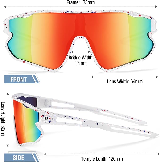 DUCO Kids Sunglasses Youth Baseball Sun Glasses Lightweight TR90 Frame UV400 Sports Cycling Shades for Boys Girls DK268
