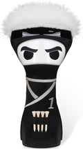 mytag Ninja Golf Club Covers for Woods and Driver, Golf Driver Cover 3 Wood Headcover Hybrid Headcover with Golf Tee Holder, Embossed Synthetic Leather