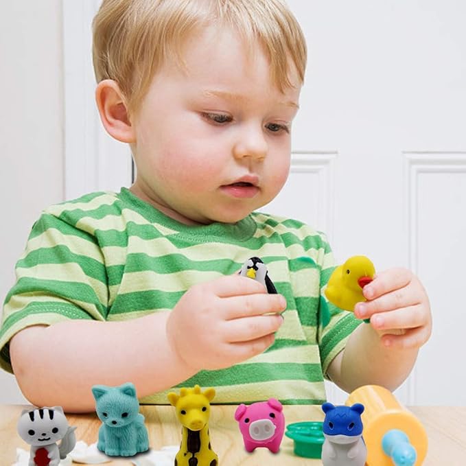 72 Pcs Assorted Animal Pencil Erasers Desk Pets, Bulk Mini Pencil Erasers Gifts - Image 3