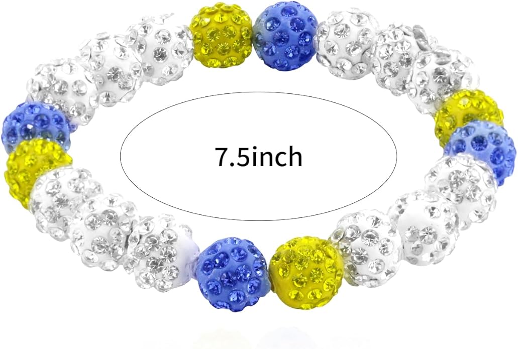 Baseball Bracelet for Women Men Baseball Mom Accessories Essentials Stuff Sparking Bead Bracelet Jewelry Baseballs Sport Fan Bracelet for Sports Game Team