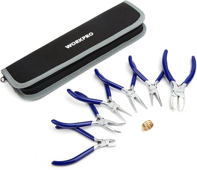 WORKPRO Jewelry Plicers Set, 7-Piece Jewelry Making Tools Kit by WORKPRO