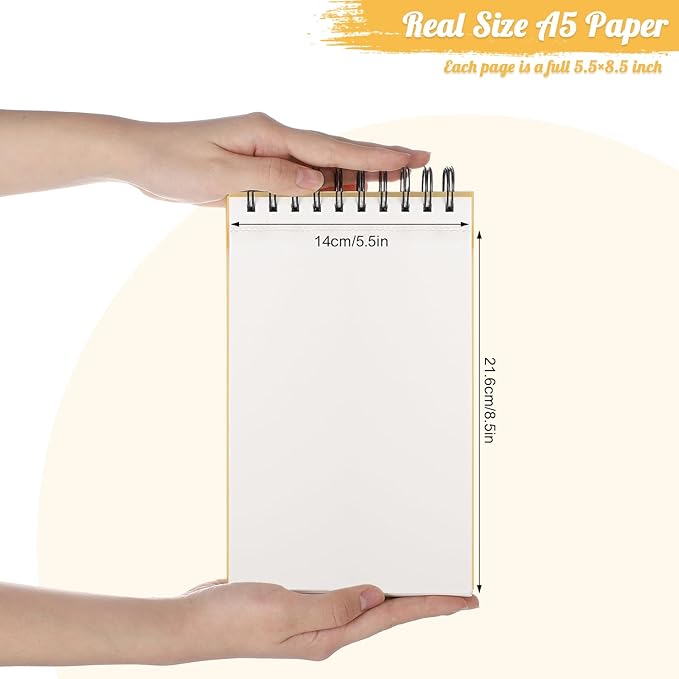 A5 Sketchbook, 2 Pack Mixed Media Sketchbook 120 Sheets Total, 98lb/160g/m² - Image 8