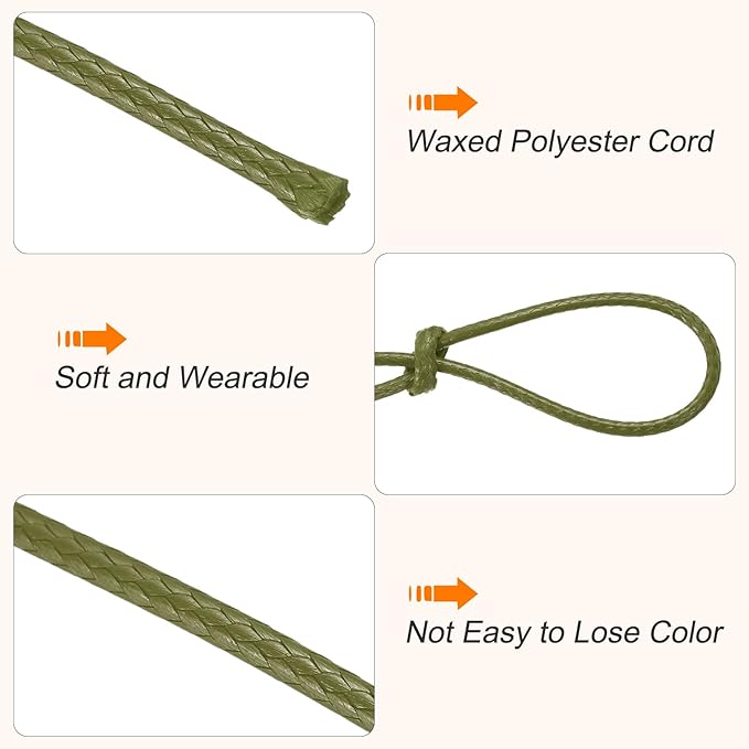 MECCANIXITY Waxed Cord 1mm Waxed Thread 87 Yard Wax String Leather Cord - Image 3