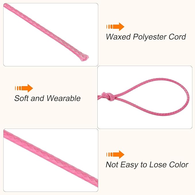 MECCANIXITY Waxed Cord 0.5mm Waxed Polyester Cord 175 Yard Wax String - Image 3