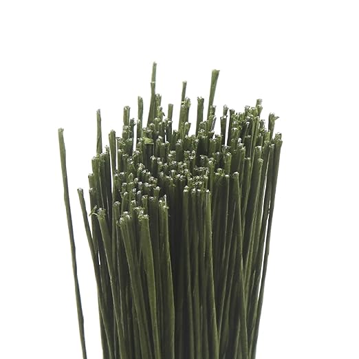 CCINEE 24 Gauge Dark Green Floral Wire Stem - Image 4
