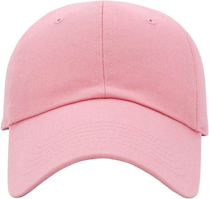 KBETHOS Classic Unisex Cotton Adjustable Low Crown Baseball Cap – Plain Dad Hat