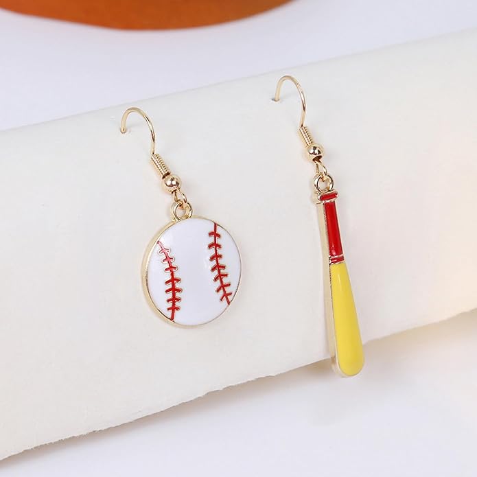Baseball Earrings for Women Baseball Mom Accessories Essentials Game Day Fan Gifts Lightweight Sports Stud Earrings Jewelry Game Day Shirts Women