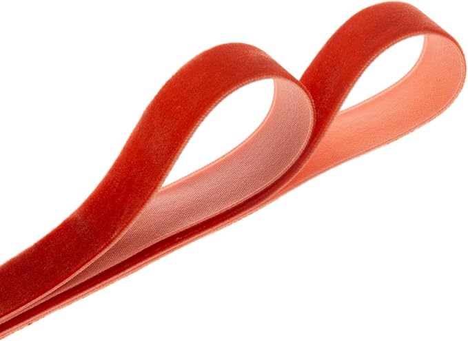 Vintage Terracotta Velvet Ribbon Christmas Ribbon - Image 2
