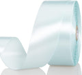 1 1/2 Inch Light Blue Solid Satin Ribbon, 50 Yards Craft Fabric Ribbon by YASEO