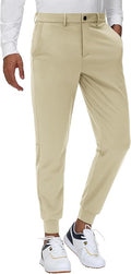 JWM Men's Stretch Golf Joggers Pants with Belt Loops - 29" 34" Slim Fit Tapered Casual Business Travel Dress Work Sweatpants