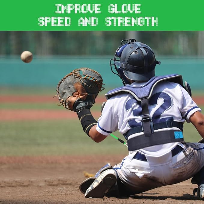 Baseball Resistance Bands for Catcher – Pro-Grade Catcher Framing Receiving Aid | 5-Level Adjustable Catcher Resistance Bands for Baseball/Softball Training (All Ages)
