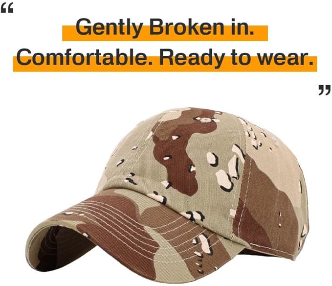 KBETHOS Classic Unisex Cotton Adjustable Low Crown Baseball Cap – Plain Dad Hat