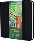 Square Watercolor Journal, 140 LB, 300 GSM, Cotton Paper, Cold Press, 24 Sheets by tumuarta