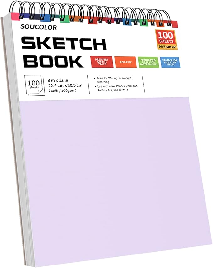 Soucolor 9"x12" Sketch Book 2-Pack: Halloween & Christmas Art Supplies - Image 2