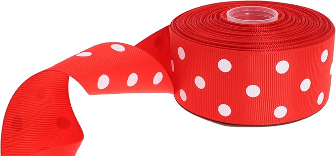 Polka Dot Grosgrain Ribbon 25 Yard Each Roll 100% Polyester - Image 2