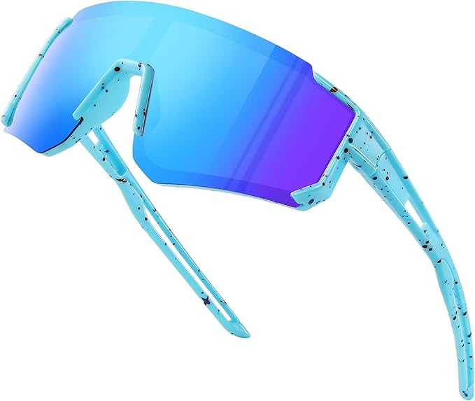 Fanshen Kids Baseball Sunglasses for Boys Girls Ages 3-12, Sports Polarized Youth Baseball Softball Sunglasses UV Protection