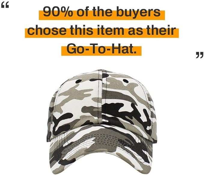 KBETHOS Classic Unisex Cotton Adjustable Low Crown Baseball Cap – Plain Dad Hat