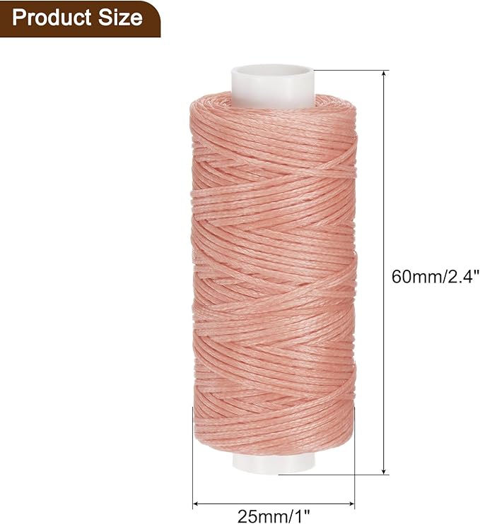 uxcell Leather Sewing Waxed Thread, 55 Yards / 50m 0.8mm 150D Flat Polyester - Image 6