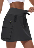 MIVEI Skorts for Woman - Hiking Cargo Skorts with Zipper Pockets, High Waisted Quick Dry Golf Workout, Dressy Casual