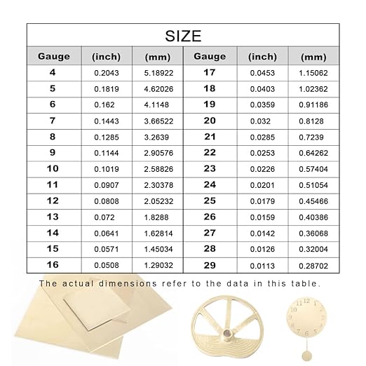 12 Gauge Brass Sheet，H62 Brass Plates Metal 0.079" Thickness x 3.9" Width x - Image 4