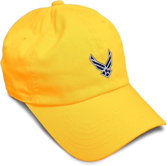 Speedy Pros Soft Baseball Hat Embroidered Dad Hat Air Force Emblem Embroidery Men & Ladies Baseball Cap Cotton