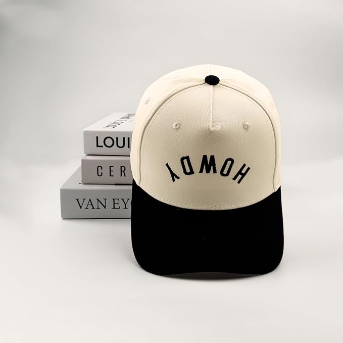 Funny Embroidered Trucker Hat, Vintage Two-Tone Cotton Baseball Cap for Men Women, Adjustable Dad Hat Gift Idea