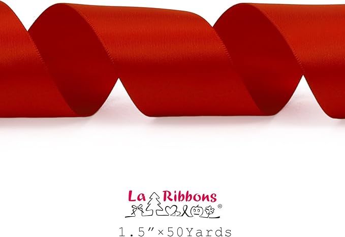 LaRibbons 1 1/2 Inch 50 Yard Double Faced Satin Ribbon - Image 5