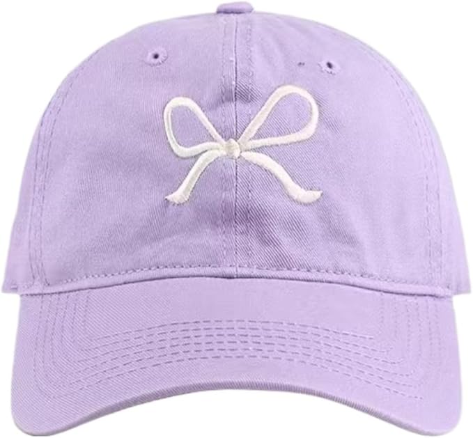 Sumleno Womens Trendy Cute Bow Baseball Cap Y2k Aesthetic Preppy Sun Cap Hiking Travel Trucker Hat Accessories