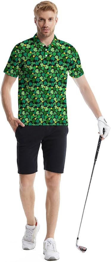 Mens Golf Shirts Golf Polo Shirts for Men Short Sleeve Polo Shirts Golf Gifts