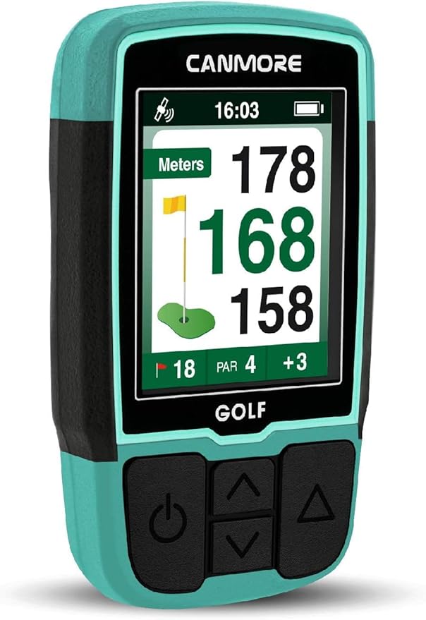 CANMORE HG200 Golf GPS - (Turquoise) Water Resistant Full Color Display with 41,000+ Essential Golf Course Data and Score Sheet - Free Courses Worldwide
