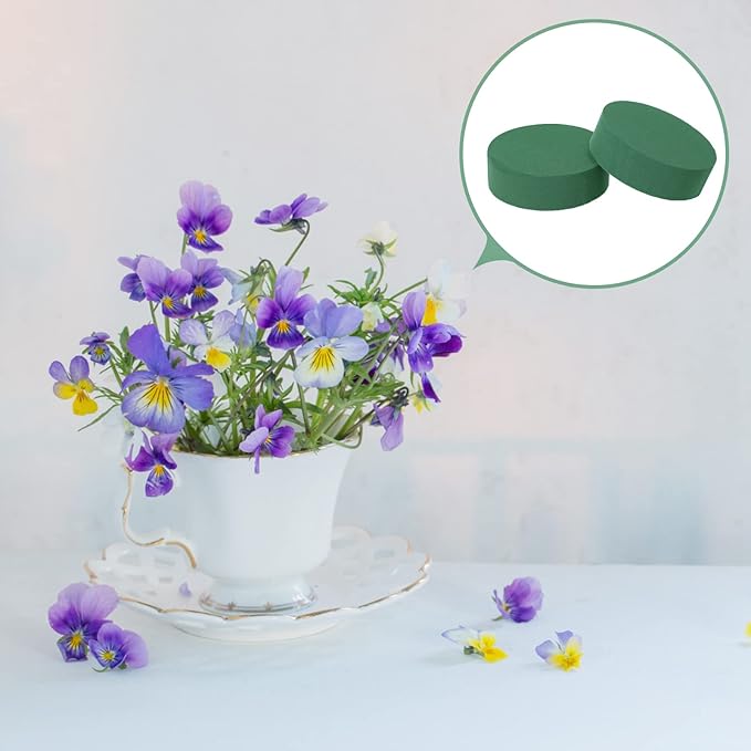 12 Pieces Round Floral Foam Wet Green Flower Foam DIY Flower Arrangement Kit - Image 5