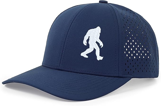 Embroidered Bigfoot Quick Dry Hats for Men and Women with Laser-Cut Mesh & Curved Brim