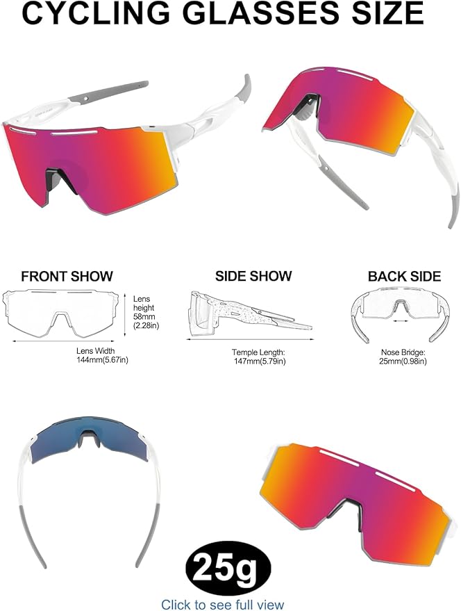 OULAIQI Cycling Sunglasses Polarized Sunglasses for Cycling Men Women with 1 Lens or 3 Interchangeable Lens Baseball Glasses