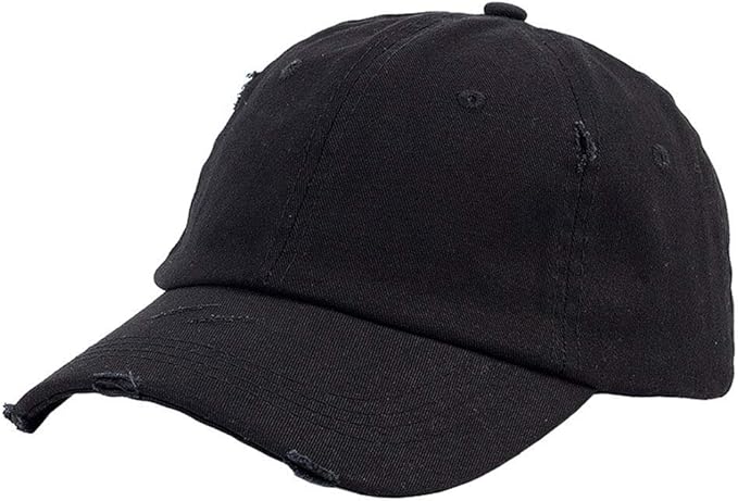 Eohak Ponytail Baseball Hat Distressed Retro Washed Womens Twill