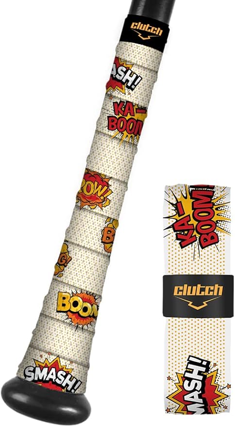 Clutch Sports Apparel All-Weather Bat Grip Tape, 1.1mm Cushioned & Non-Slip for Baseball & Softball, Durable & Multi-Sport Performance for Youth & Adult Players