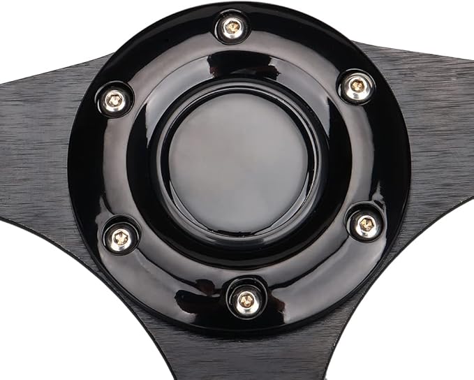 12.5inch Bright Black Golf Cart Steering Wheel with Ergonomic Design Universal Fit for Golf Cart Club Car EZGO RXV & TXT, Yamaha, Precedent Tempo, DS