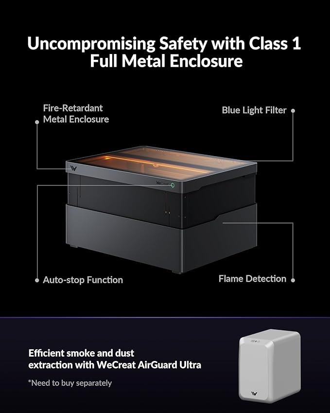 WECREAT Vision Pro 45W Laser Cutter and Engraver - Image 8