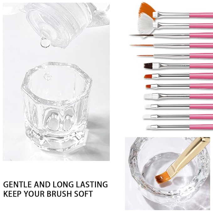 AIJIMEI Acrylic Nail Brush Cleaner Acrylic Brush Cleaner Liquid Acrylic Paint - Image 7
