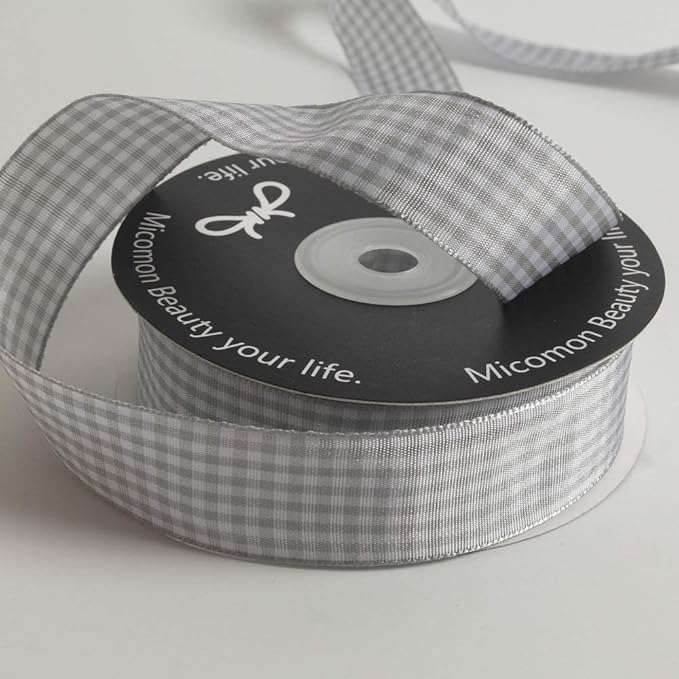 Gingham Ribbon - 25 Yards Each Roll, 100% Polyester - Image 6