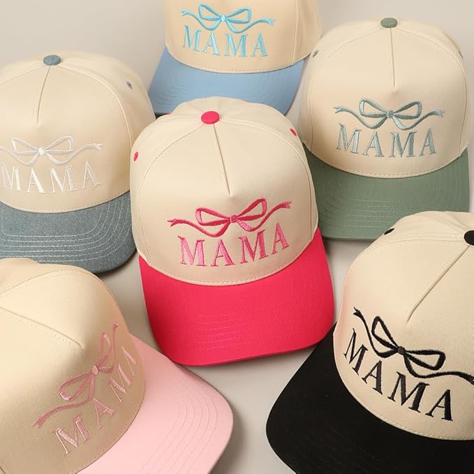 MIRMARU Two-Tone Vintage Canvas Trucker Hats for Men & Women, Adjustable Size Baseball Caps with Trendy Embroidered Design