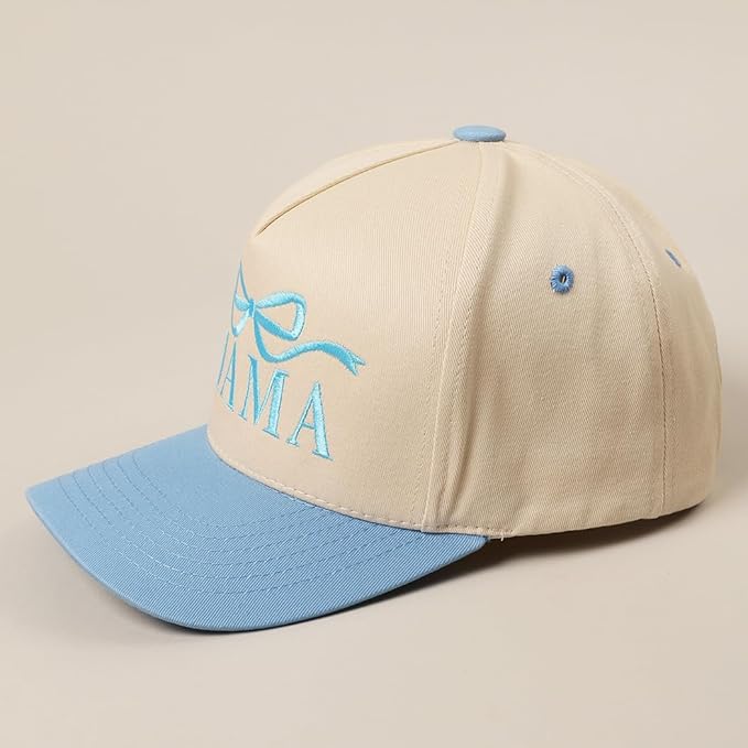 MIRMARU Two-Tone Vintage Canvas Trucker Hats for Men & Women, Adjustable Size Baseball Caps with Trendy Embroidered Design