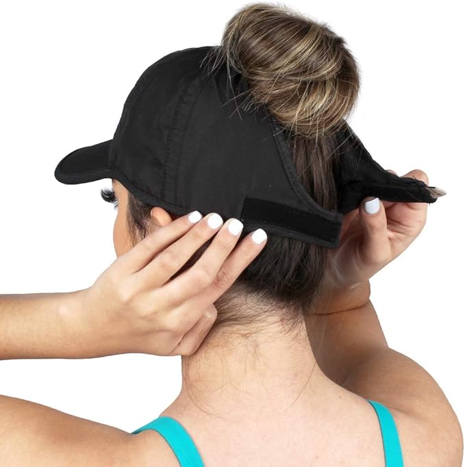 Ponyflo Women’s Ponytail Baseball Cap, Patented Active Feather-Light Hat with Open Back